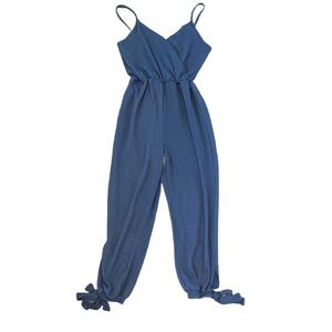 Rolla Coster Blue Jumpsuit with Spaghetti Straps and Elastic Waist Size L